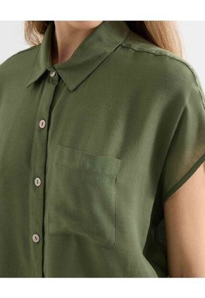 Blusa Para Mujer Manga Corta Color Verde Marca Seven Seven #28124072