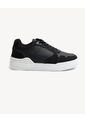 Tenis Monocromáticos De Suela Alta  Para Hombre Negro Seven Seven de Seven Seven