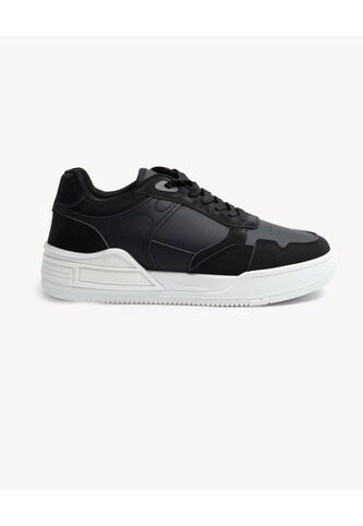 Tenis Monocromáticos De Suela Alta  Para Hombre Negro Seven Seven Seven Seven