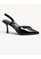 Tacones Slingback Con Cadenilla  Para Mujer Negro Seven Seven de Seven Seven