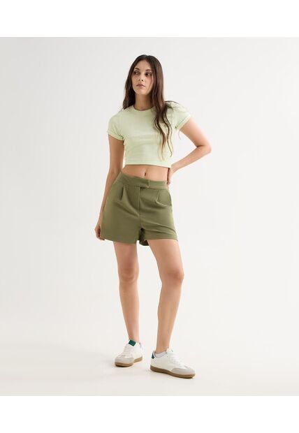 Short Para Mujer  Color Verde Oliva Marca Seven Seven #28191045