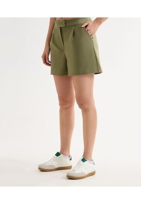 Short Para Mujer  Color Verde Oliva Marca Seven Seven #28191045