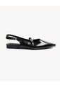 Baletas Slingback Charol  Para Mujer Negro Seven Seven de Seven Seven