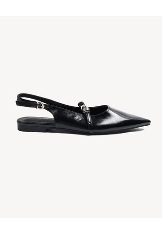 Baletas Slingback Charol  Para Mujer Negro Seven Seven Seven Seven