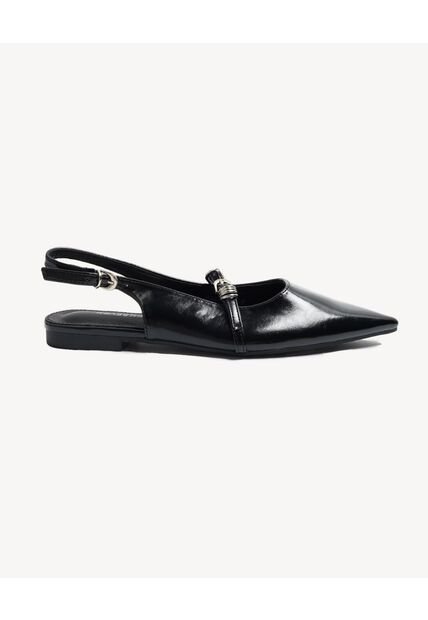 Baletas Slingback Charol  Para Mujer Negro Seven Seven