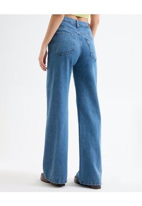 Jean Para Mujer Wide-Leg Color Azul Medio Marca Seven Seven #28160932