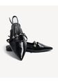 Baletas Slingback Charol  Para Mujer Negro Seven Seven de Seven Seven