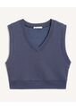 Camiseta Sin Mangas Con Cuello En V  Para Mujer Azul Seven Seven de Seven Seven