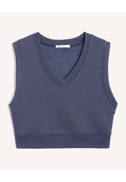 Camiseta Sin Mangas Con Cuello En V  Para Mujer Azul Seven Seven