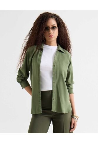 Blusa Para Mujer Manga Larga Color Verde Marca Seven Seven #28124077 Seven Seven