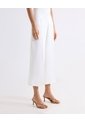 Pantalón Culotte Con Pinzas  Para Mujer Blanco Seven Seven de Seven Seven