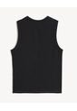 Camiseta Larga En Rib  Para Mujer Negro Seven Seven de Seven Seven
