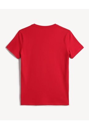 Camiseta Con Estampado Frontal Para Mujer Rojo Seven Seven