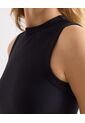 Camiseta Larga En Rib  Para Mujer Negro Seven Seven de Seven Seven
