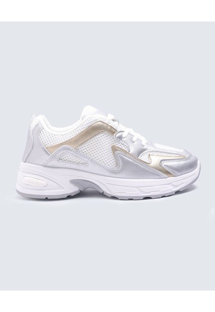Tenis Para Mujer Casual Color Plata Marca Seven Seven #28720136