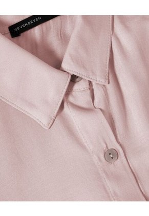 Blusa Camisera A Rayas Para Mujer Rosado Seven Seven
