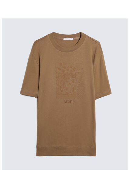 Camiseta Con Bordado  Para Hombre Camel Seven Seven