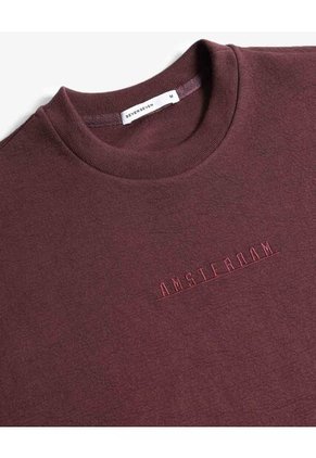 Camiseta Con Bordado  Para Hombre Café Seven Seven