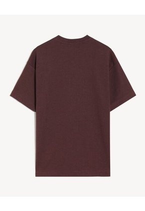Camiseta Con Bordado  Para Hombre Café Seven Seven