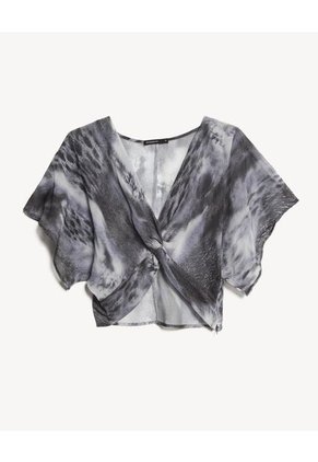 Blusa Para Mujer Manga Sisa Color Gris Marca Seven Seven #28124086