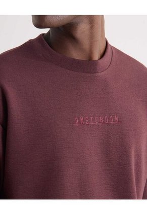 Camiseta Con Bordado  Para Hombre Café Seven Seven