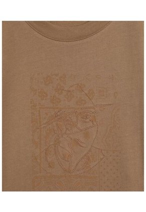 Camiseta Con Bordado  Para Hombre Camel Seven Seven