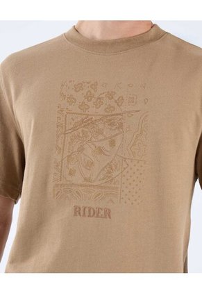 Camiseta Con Bordado  Para Hombre Camel Seven Seven