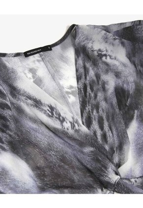 Blusa Para Mujer Manga Sisa Color Gris Marca Seven Seven #28124086