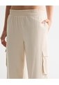 Pantalón Tipo Cargo Fluido Y Ligero  Para Mujer Beige Seven Seven de Seven Seven