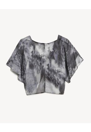 Blusa Para Mujer Manga Sisa Color Gris Marca Seven Seven #28124086