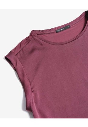 Blusa Para Mujer Manga Corta Color Vino Marca Seven Seven #28124092