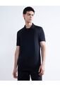 Polo Para Hombre Cuello Tejido  Color Negro Marca Seven Seven #45110813 de Seven Seven