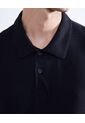Polo Para Hombre Cuello Tejido  Color Negro Marca Seven Seven #45110813 de Seven Seven