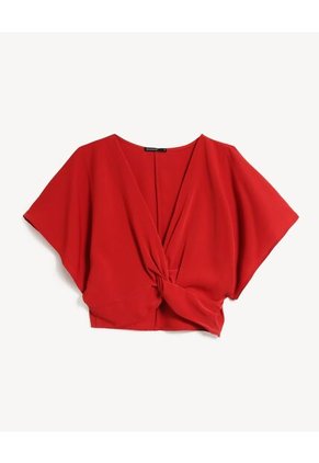 Blusa Para Mujer Manga Corta Color Rojo Marca Seven Seven #28124110