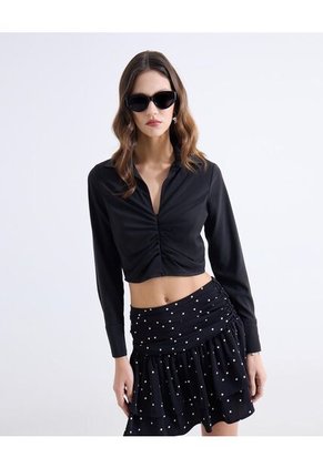 Blusa Para Mujer Manga Larga Color Negro Marca Seven Seven #28124111