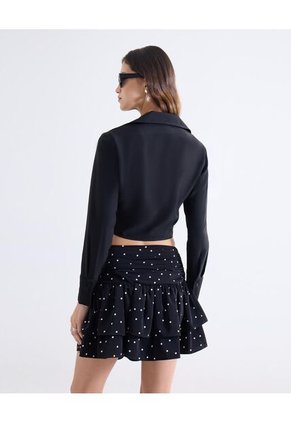 Blusa Para Mujer Manga Larga Color Negro Marca Seven Seven #28124111