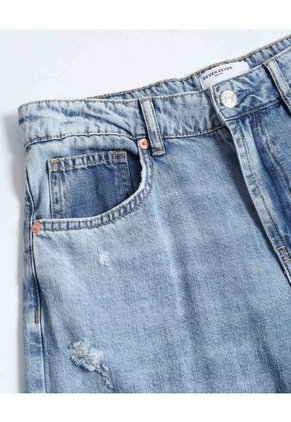 Jean  Para Mujer Straight Color Azul Marca Seven Seven #28160996