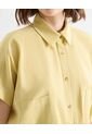Blusa Camisera Con Lace Up  Para Mujer Amarillo Seven Seven de Seven Seven