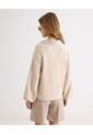 Camisa Oversize Cuello Abierto  Para Mujer Beige Seven Seven de Seven Seven