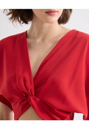 Blusa Para Mujer Manga Corta Color Rojo Marca Seven Seven #28124110