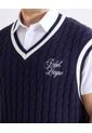 Chaleco De Tejido Trenzado  Para Hombre Azul Seven Seven de Seven Seven