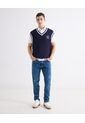 Chaleco De Tejido Trenzado  Para Hombre Azul Seven Seven de Seven Seven