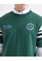 Camiseta Regular Con Bloque En Mangas  Para Hombre Verde Seven Seven de Seven Seven
