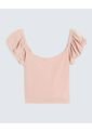 Crop Top Botones Decorativos  Para Mujer Rosa Seven Seven de Seven Seven