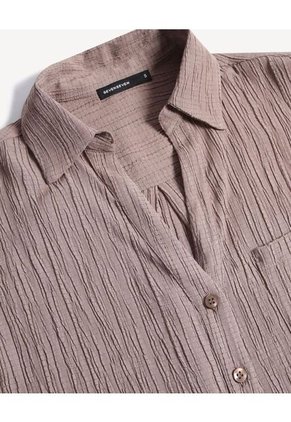 Blusa Para Mujer Manga Corta Color Taupe Marca Seven Seven #28124152