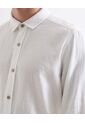 Camisa En Efecto Lino  Para Hombre Marfil Seven Seven de Seven Seven