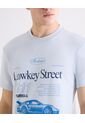Camiseta Regular Estampada  Para Hombre Azul Seven Seven de Seven Seven