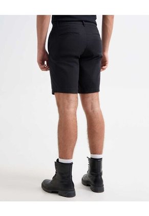 Bermuda Tipo Chino Con Bolsillos  Para Hombre Negro Seven Seven