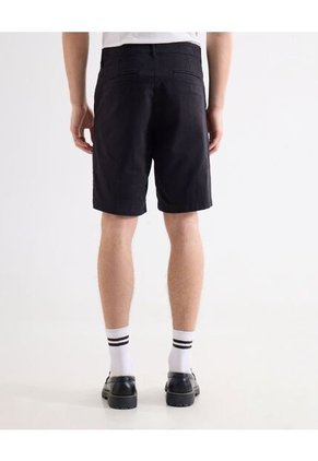 Bermuda Tipo Chino Con Bolsillos  Para Hombre Negro Seven Seven