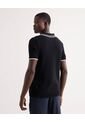 Polo Tejido Fit Regular  Para Hombre Negro Seven Seven de Seven Seven